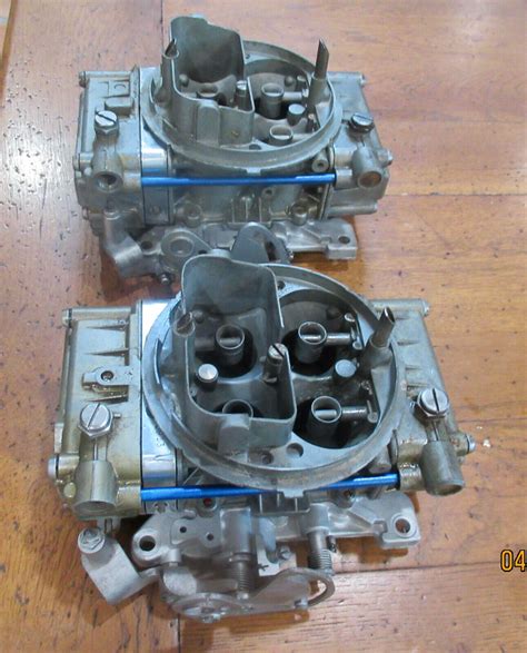 Holley 4224 660 Cfm Matched Pair Center Squirter Tunnel Ram Carbs L88