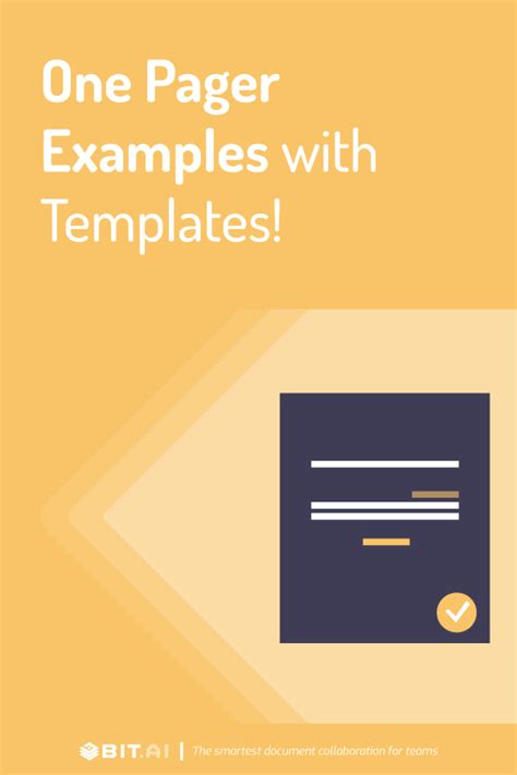 One Pager Examples with Templates! - Bit Blog