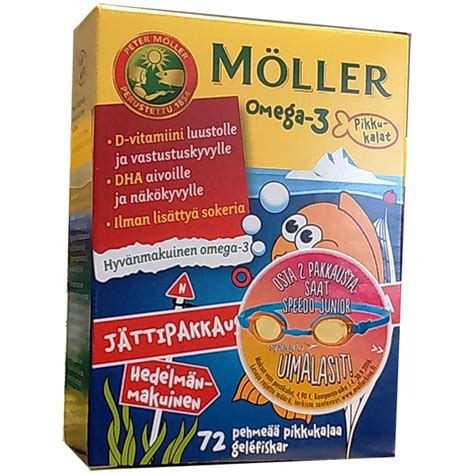 Витамины Меллер Омега-3 для детей Moller Omega-3 Pikkukalat 72 капсулы ...
