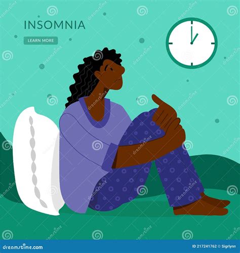 Insomnia A Black Woman Cannot Sleep Female Character Suffers From Insomnia Sleep Disorder