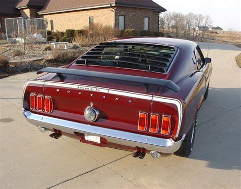 Royal Maroon Red 1969 Mach 1 Ford Mustang Fastback MustangAttitude