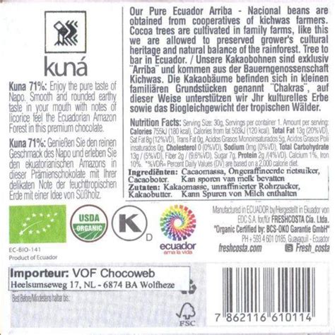 Kuná 71 Napo Amazonas BIO Clearchox International