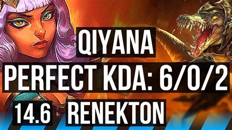 Qiyana Vs Renekton Mid 602 400 Games Dominating Kr Master