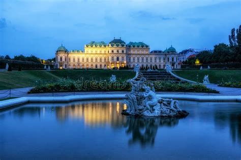 Upper Belvedere Palace at Night Stock Image - Image of schloss, european: 158505511