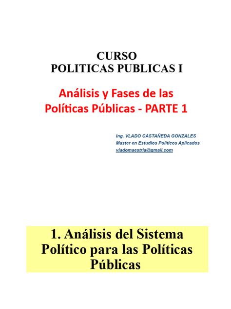 Ciclo De Politicas Publicas Pdf Diseño Evaluación