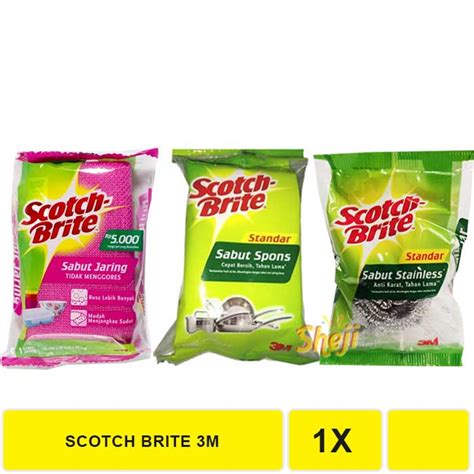 Jual M Scotch Brite Spons Sabut Stainless Spons Cuci Piring Shopee