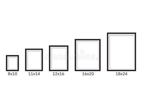 Frame Sizes Mockup Stock Illustrations 208 Frame Sizes Mockup Stock