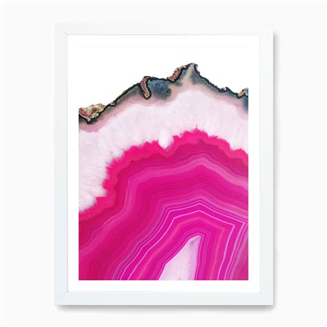 Pink Agate Slice Art Print by Cafelab - Fy