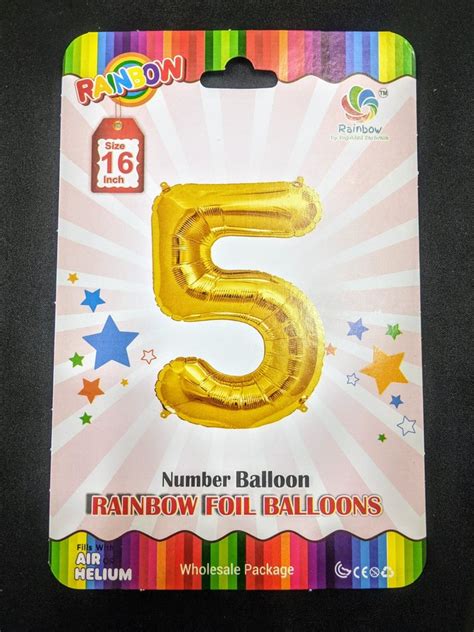 Golden Party 16 Inch Number Foil Balloon Packaging Type Packet At Rs