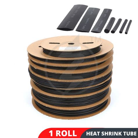 1 Roll Heat Shrink Tube Heat Shrinkable Sleeving Black Color 2mm