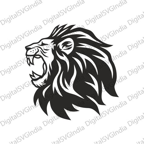 Lion Face Svg Lion Head Svg Archivo De Corte Vectorial Para Cricut