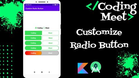 How To Customize Radio Button In Android Studio Kotlin Youtube