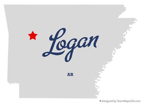 Map of Logan, Logan County, AR, Arkansas