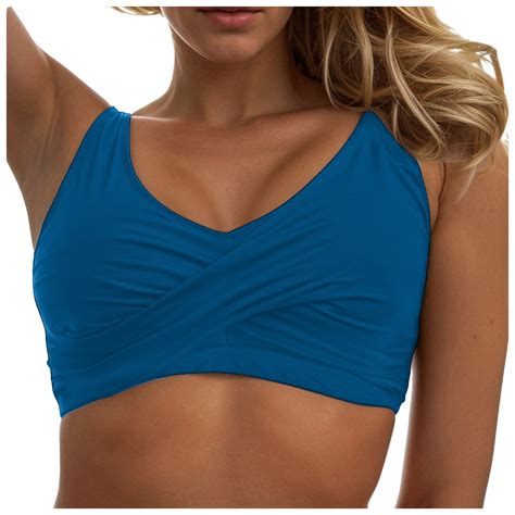 Caqnni Women S Lace Up Adjustable Swimsuit Top Bikini For Full Coverage With Sexy Tie Back