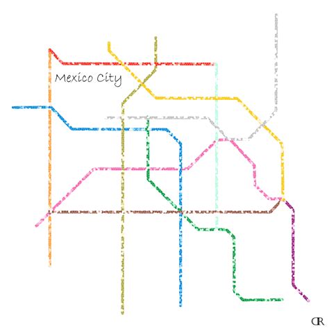 Mexico City Subway Map Art - Design Reader