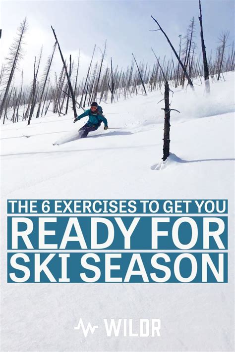 Person Skiing Downhill Between Trees Text The 6 Exercises To Get You