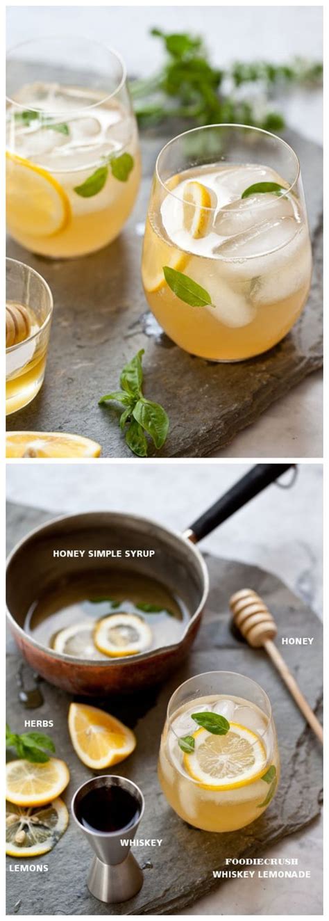 Whiskey Lemonade With Honey Syrup