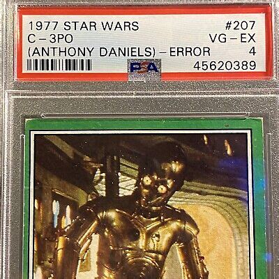 Topps Star Wars C Po Error Card Psa Vg Ex Ebay