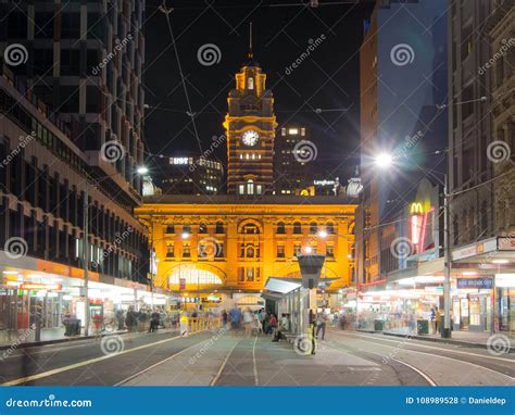 Flinders Street Station Clock Tower Editorial Stock Photo - Image of ...