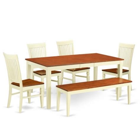 Dinette Set With A Dining Table And 4 Seat Dining Chairs 6 Piece