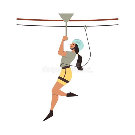 Woman Zipline Stock Illustrations 48 Woman Zipline Stock