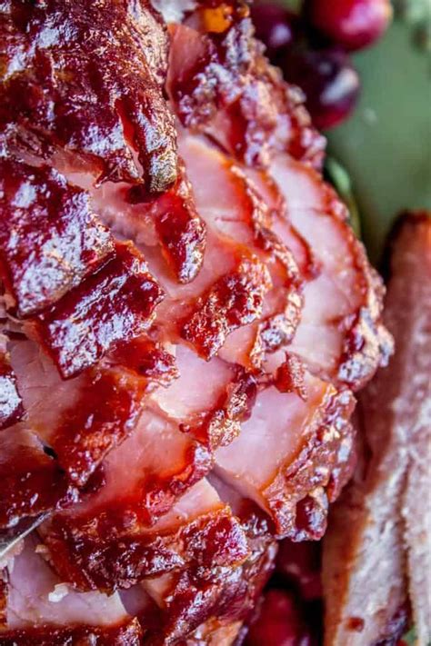 Oven Roasted Cranberry Dijon Glazed Ham Recipe The Food Charlatan