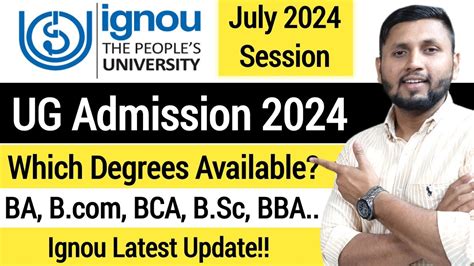 Ignou UG Admission 2024 Ignou Admissions Started Ignou Admission