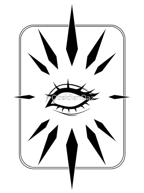 All Seeing Eye With Spikes Tarot Card Poster For Sale By