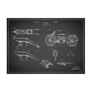 Harley Davidson Motorcycle Patent Photograph By Mark Rogan