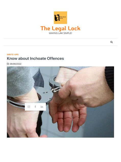 Inchoate Offences | PDF | Crimes | Crime & Violence