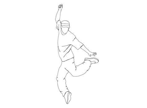 Premium Vector Hip Hop Dancer Single Line Art Drawing Continues Line