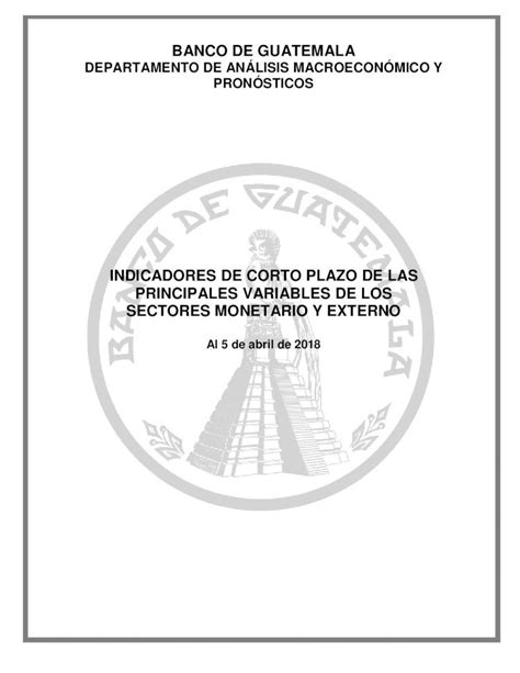 Pdf Banco De Guatemala Pdf Fileindicadores De Corto Plazo De Las