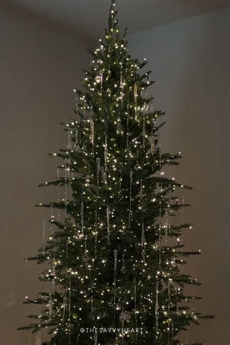 A Modern And Unique Icicle Christmas Tree With Hand Blown Glass Ornaments