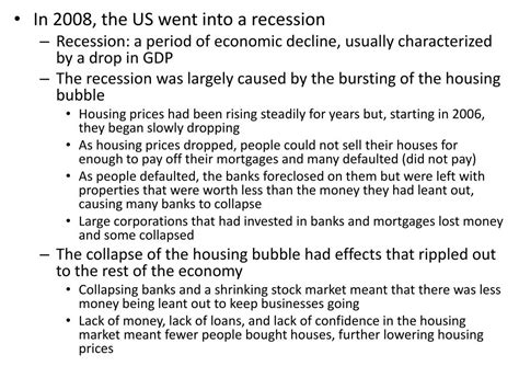 PPT - 2008 Recession PowerPoint Presentation, free download - ID:2569787