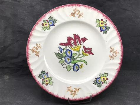 Ancienne Assiette Plate Longwy France Marseille D Cor E De Fleurs