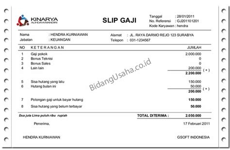 Pt Kinarya Alihdaya Mandiri Info Gaji Tunjangan Benefit Slip Gaji