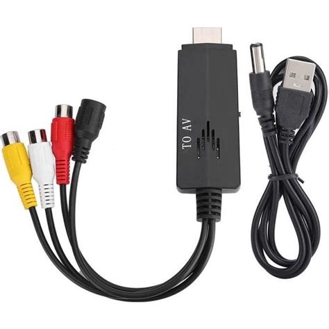 Convertisseur HDMI vers RCA câble adaptateur de convertisseur HD 1080P