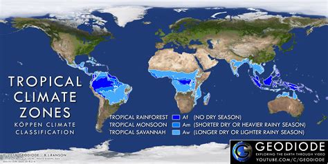 Tropical Climate Zones - always hot, but differing by rainfall patterns ...