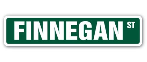 Finnegan Street Sign Childrens Name Room Sign Indooroutdoor 36