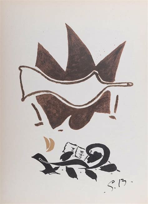 Lithographie De Georges Braque Oiseau 2 1956 Sur Amorosart