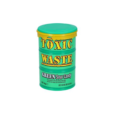 Toxic Waste Green Sour Candy 12 X 42g Candybrands