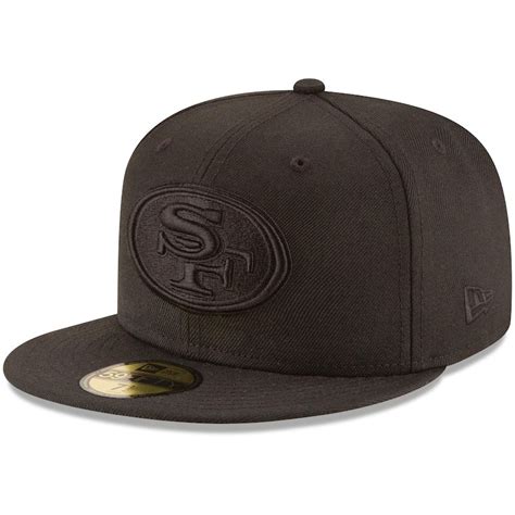 San Francisco 49ers New Era Black on Black 59FIFTY Fitted Hat in 2022 ...