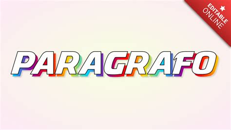paragrafo virtual colorful text effect generator