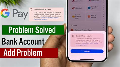 Google Pay Bank Account Add Problem Google Pay Me Bank Account Add