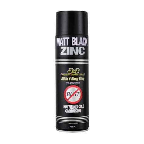 Matt Black Zinc 400g Aerosol Silver Zinc Supplies