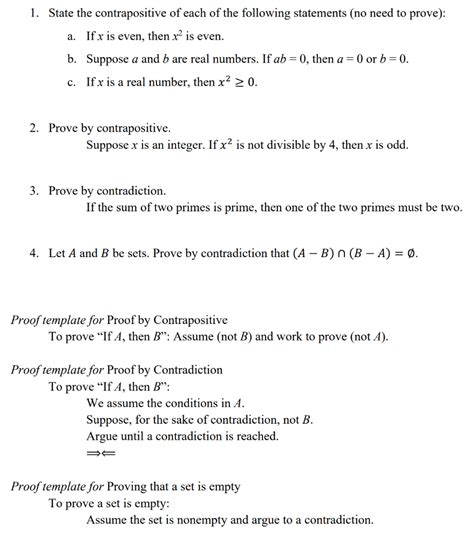 Solved 1 State The Contrapositive Of Each Of The Following Chegg