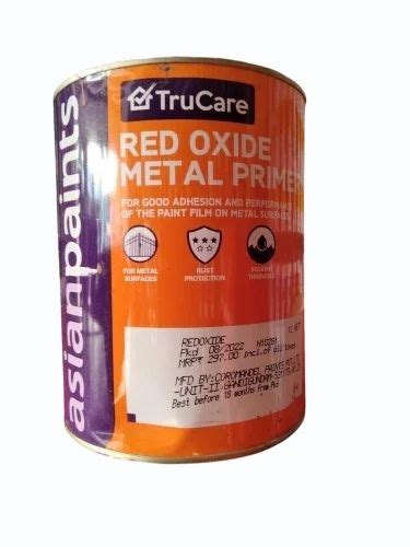 Liquid Asian Paints Trucare Red Oxide Metal Primer Brush L At