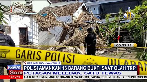 Polisi Amankan 16 Barang Bukti Saat Olah TKP Atas Kasus Petasan Meledak