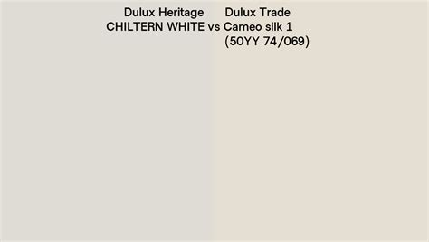 Dulux Heritage CHILTERN WHITE Vs Dulux Trade Cameo Silk 1 50YY 74 069