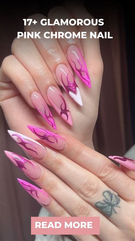 17 Glamorous Pink Chrome Nail In 2024 Pink Chrome Nails Chrome Nails Pink Nails